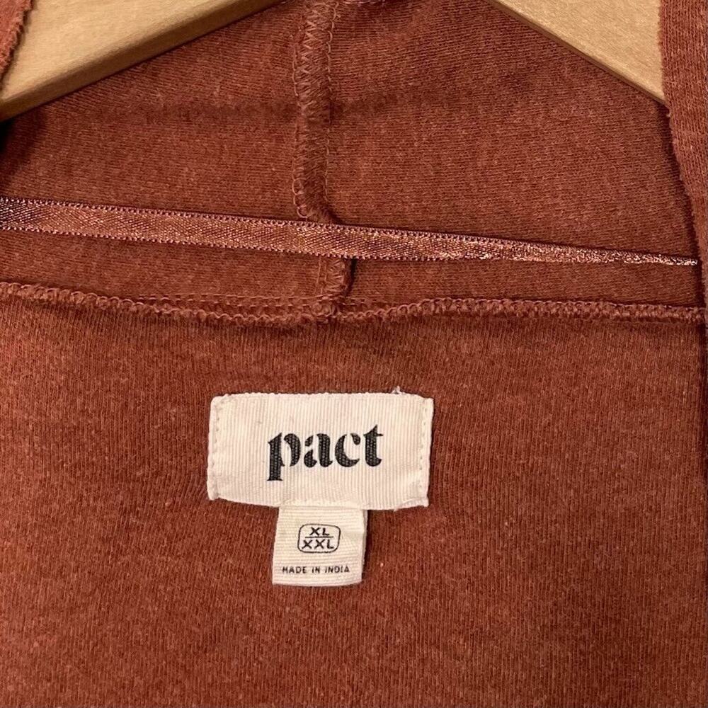 Pact Open-Front Rust Brown Women's Cardigan - Picture 5 of 10